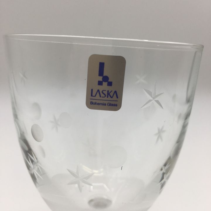 Laska Bohemiaglass ボヘミアガラス スノークリスタル ワイングラスペア KAL-400/2｜中古｜なんでもリサイクルビッグバン