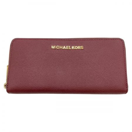  MICHAEL KORS マイケルコース ラウンドファスナー財布 長財布 ボルドー