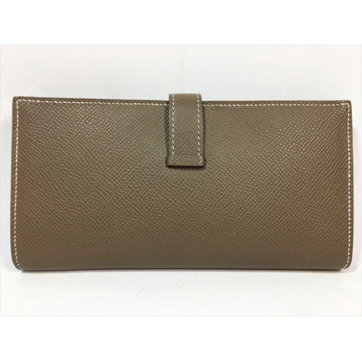 中古】 HERMES エルメス ベアンスフレ エプソン エトゥープ シルバー ...