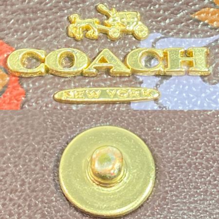  COACH コーチ 長財布 スリムエンベロープウォレット 花柄 F22968 オックスブラッドマルチ