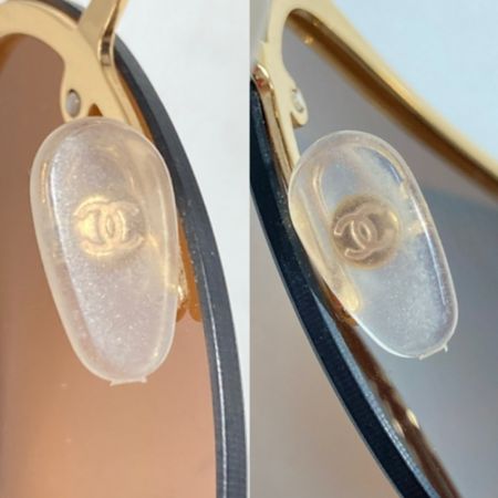  CHANEL シャネル サングラス 57□12-130 4012 ブラウン x ゴールド ココマーク 本体のみ