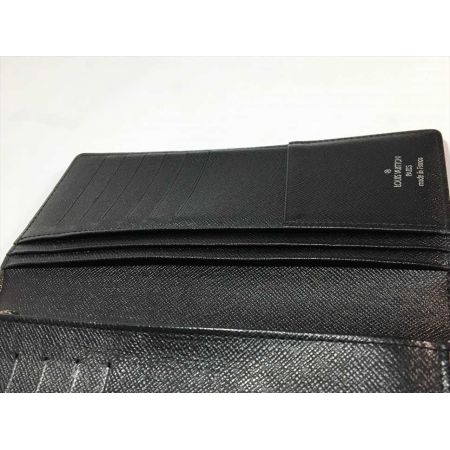  LOUIS VUITTON ルイヴィトン 二つ折り長財布 ダミエ グラフィット ポルトフォイユ ブラザ 内側一部ハガレ有 N62665