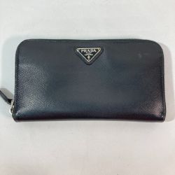 ◎◎ PRADA プラダ ラウンドファスナー 財布 ブラック ブラック Bランク
