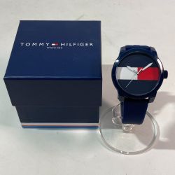 ◎◎ TOMMY HILFIGER トミーヒルフィガ 腕時計 ネイビー ラバーベルト 箱付 TH.306.1.47.2108 Cランク