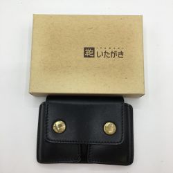 ◎◎ いたがき ベルト通し付き札入れ カードポケット付 ブラック Ｅ16911　箱付き Cランク