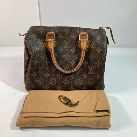  LOUIS VUITTON ルイヴィトン モノグラム スピーディ25 M41528 ブラウン x ゴールド ボストンバッグ ハンドバッグ