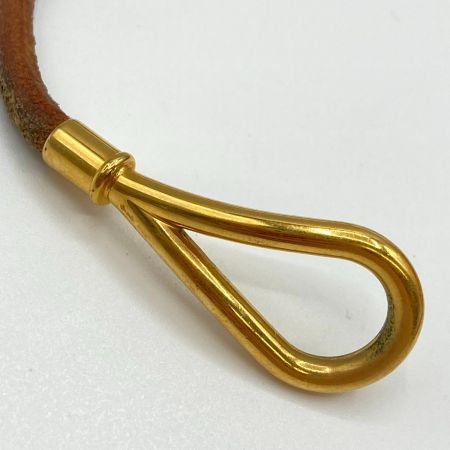  HERMES エルメス ジャンボブレスレット ダメージ多 箱付 ブラウン x ゴールド