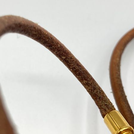  HERMES エルメス ジャンボブレスレット ダメージ多 箱付 ブラウン x ゴールド