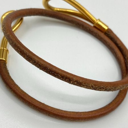  HERMES エルメス ジャンボブレスレット ダメージ多 箱付 ブラウン x ゴールド