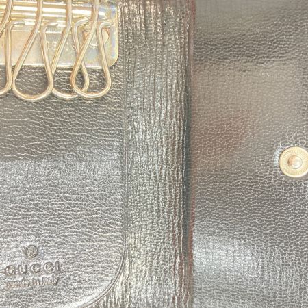  GUCCI グッチ キーケース 6連 033･0416 1811 ブラック x シルバー