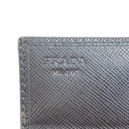  PRADA プラダ 名刺入れ 2M0881 ブラック x シルバー NERO カードケース