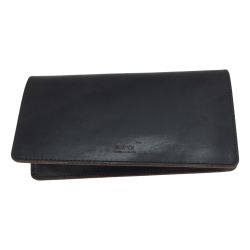 ◎◎ PORTER ポーター 2つ折り長財布 ブラック レザー 中古品 ブラック キズ・汚れあり Bランク