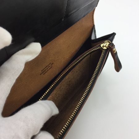  PORTER ポーター 2つ折り長財布 ブラック レザー 中古品 ブラック キズ・汚れあり