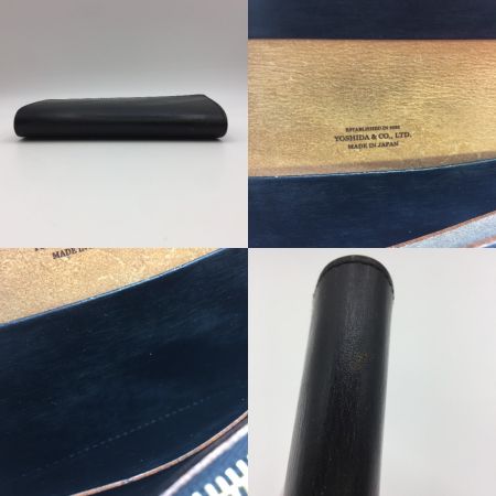  PORTER ポーター 2つ折り長財布 ブラック レザー 中古品 ブラック キズ・汚れあり