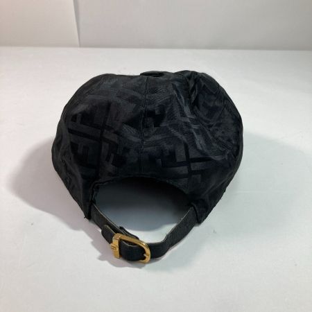  FENDI フェンディ 帽子 キャップ ズッカ柄 ブラック x ゴールド
