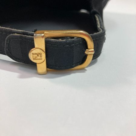  FENDI フェンディ 帽子 キャップ ズッカ柄 ブラック x ゴールド