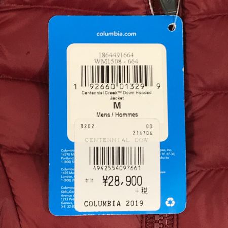  Columbia コロンビア メンズ ダウンジャケット サイズM WM1508 レッド