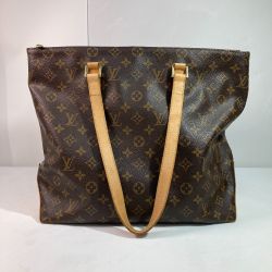 ◎◎ LOUIS VUITTON ルイヴィトン モノグラム カバ・メゾ M51151 ブラウン x ゴールド トートバッグ ショルダーバッグ Bランク