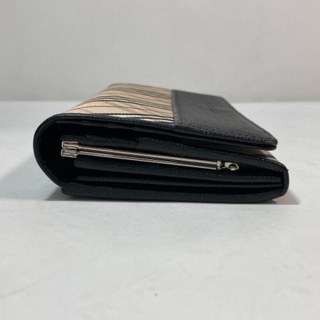  BURBERRY バーバリー 長財布 レザーチェック柄 箱付 YD4651 ベージュ×ブラック