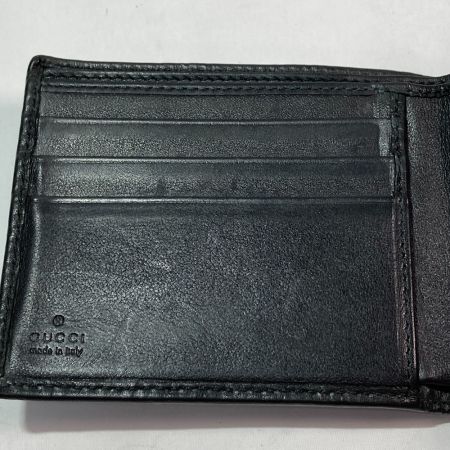  GUCCI グッチ 二つ折り財布 グッチシマ メンズ 255852・0416 ブラック