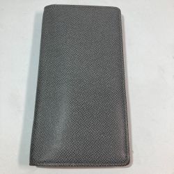 ◎◎ LOUIS VUITTON ルイヴィトン ポルトフォイユ ロン メンズ 二つ折り財布 タイガ M33401 グレー イニシャル入り Bランク