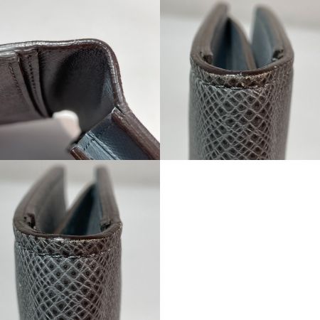  LOUIS VUITTON ルイヴィトン ポルトフォイユ ロン メンズ 二つ折り財布 タイガ M33401 グレー イニシャル入り