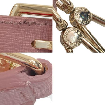  FURLA フルラ メトロポリス スタッズ ピンク x ゴールド 2wayバッグ ハンドバッグ ショルダーバッグ レディース