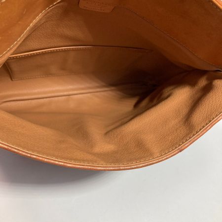  CELINE セリーヌ マカダム クラッチバッグ セカンドバッグ ブラウン x ゴールド