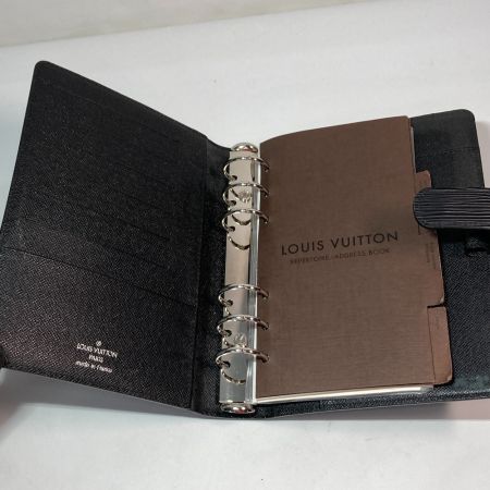  LOUIS VUITTON ルイヴィトン エピ アジェンダ MM 手帳カバー R20202 ブラック