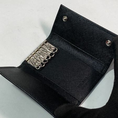  PRADA プラダ キーケース 6連 サフィアーノ 2PG222 ブラック