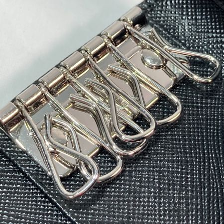  PRADA プラダ キーケース 6連 サフィアーノ 2PG222 ブラック