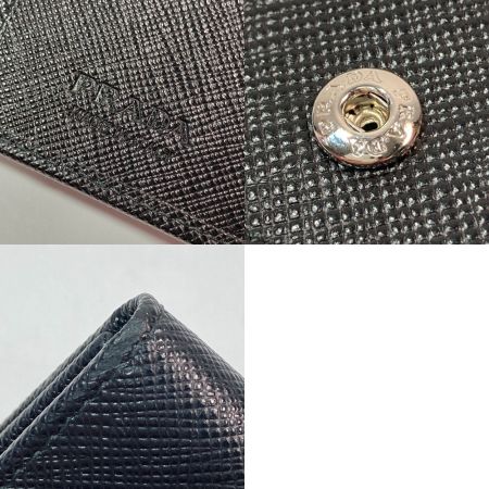  PRADA プラダ キーケース 6連 サフィアーノ 2PG222 ブラック