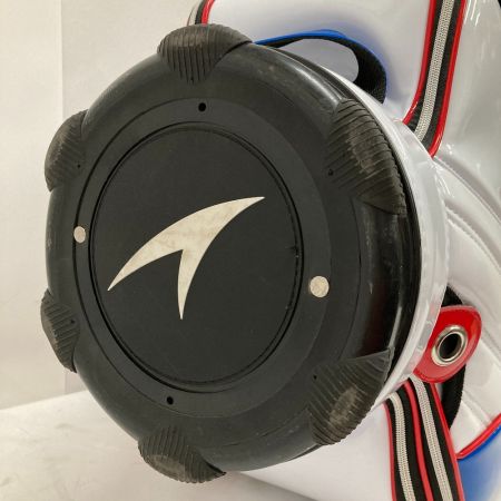  AKIRA キャディバッグ　白青赤 トリコロールカラー 9型 5kg 6分割