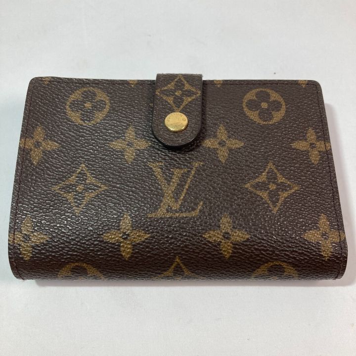 財布】LOUIS VUITTON ルイ ヴィトン モノグラム ポシェット わざとらしい ポルトモネ クレディ 2つ折長財布 二つ折り