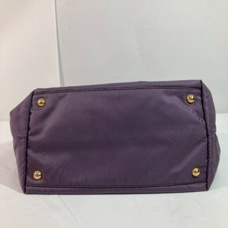  PRADA プラダ 2WAYバッグ パープル x ブラック x ゴールド ハンドバッグ ショルダーバッグ