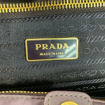  PRADA プラダ 2WAYバッグ パープル x ブラック x ゴールド ハンドバッグ ショルダーバッグ