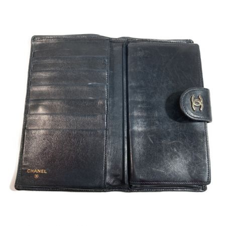  CHANEL シャネル マトラッセ 長財布 ブラック がま口 レディース