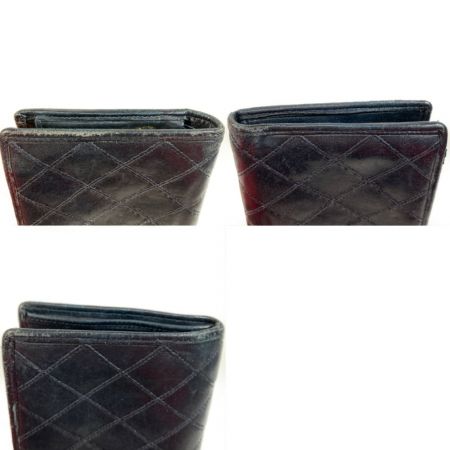  CHANEL シャネル マトラッセ 長財布 ブラック がま口 レディース