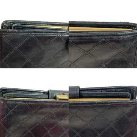  CHANEL シャネル マトラッセ 長財布 ブラック がま口 レディース