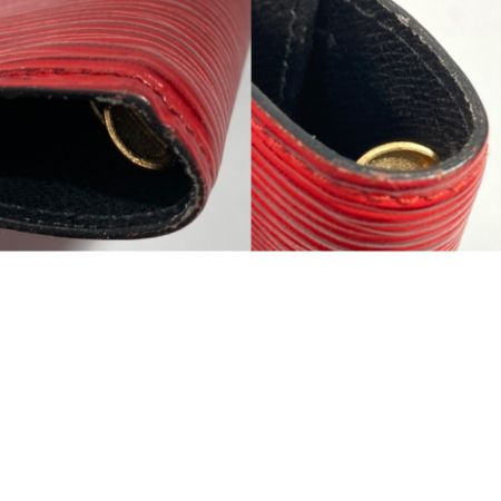  LOUIS VUITTON ルイヴィトン エピ アジェンダ PM　6穴 手帳カバー R20057 レッド