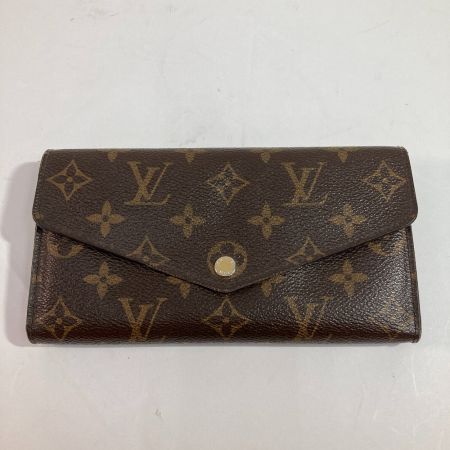  LOUIS VUITTON ルイヴィトン モノグラム ポルトフォイユ・サラ M60531 ブラウン x ゴールド 長財布