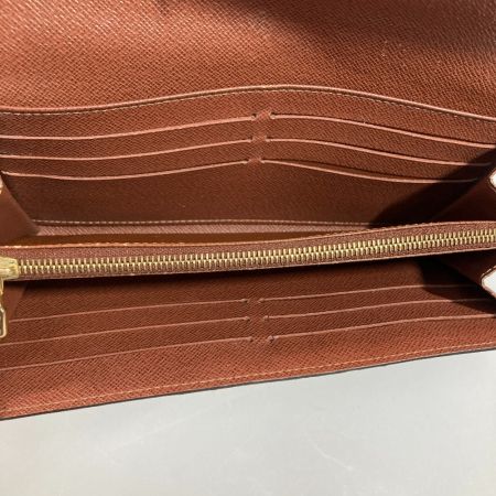  LOUIS VUITTON ルイヴィトン モノグラム ポルトフォイユ・サラ M60531 ブラウン x ゴールド 長財布