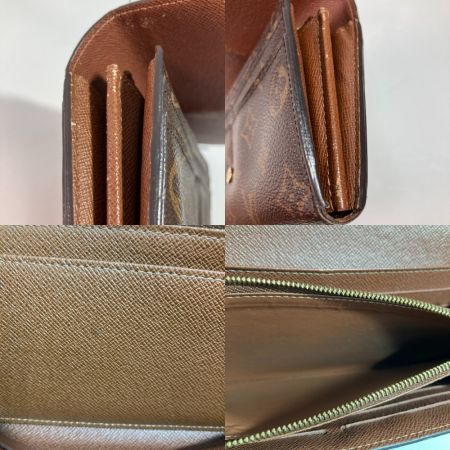  LOUIS VUITTON ルイヴィトン モノグラム ポルトフォイユ・サラ M60531 ブラウン x ゴールド 長財布