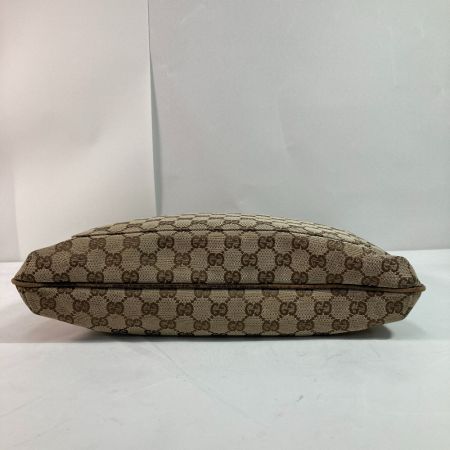  GUCCI グッチ ショルダーバッグ GGキャンバス 122791 ブラウン x シルバー