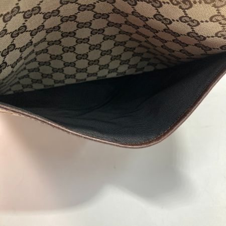 中古】 GUCCI グッチ ショルダーバッグ GGキャンバス 122791 ブラウン