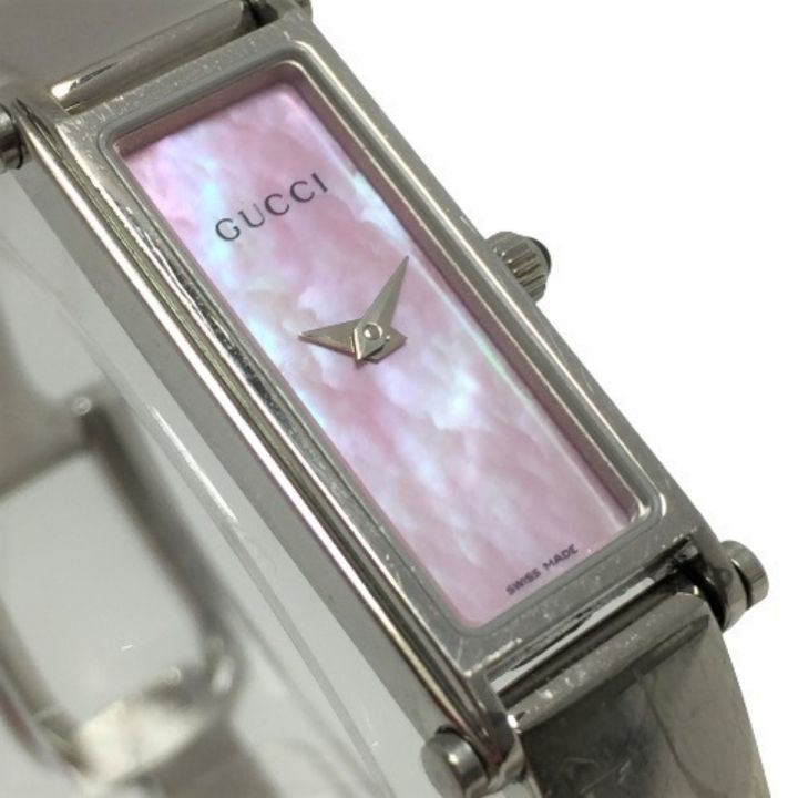 GUCCI グッチ 1500L ピンクシェル クォーツ レディース 腕時計 1500L