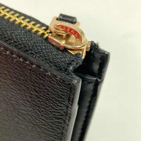  COACH コーチ 長財布 F38689 ブラック x ワイン x ゴールド L字ファスナー フローラル 花柄プリント レディース