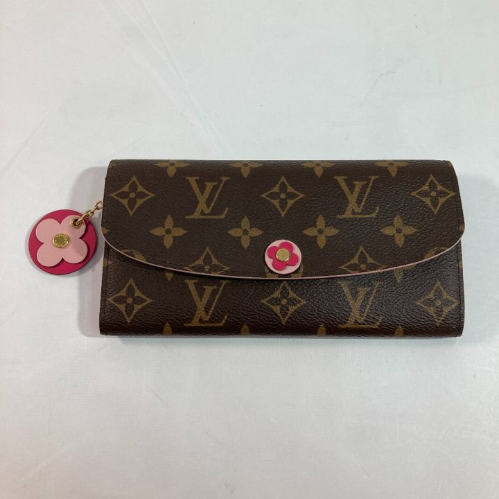 LOUIS VUITTON ルイヴィトン モノグラム ポルトフォイユ・エミリー M68313 ブラウン x ピンク x ゴールド 長財布 ｜中古｜なんでもリサイクルビッグバン