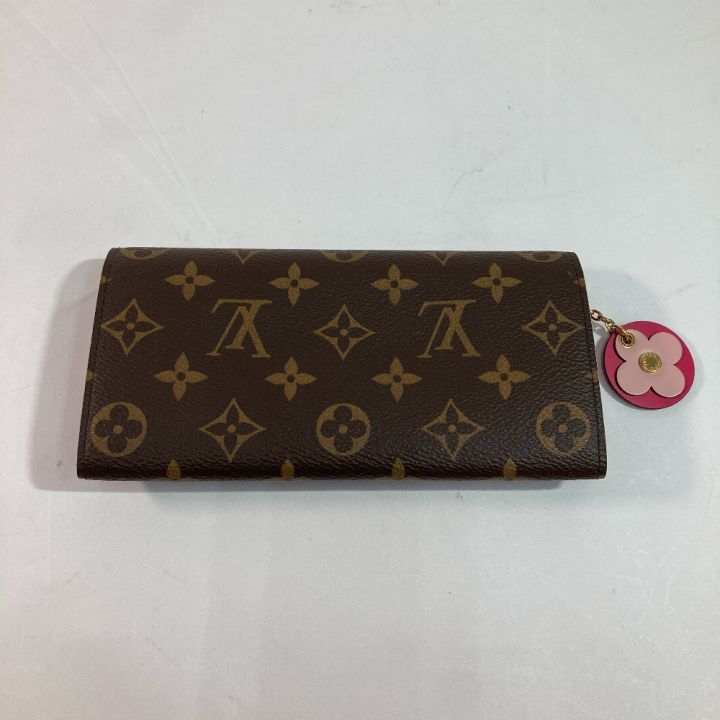 LOUIS VUITTON ルイヴィトン モノグラム ポルトフォイユ・エミリー M68313 ブラウン x ピンク x ゴールド 長財布 ｜中古｜なんでもリサイクルビッグバン