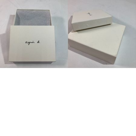  agnes b アニエスベ ２つ折り財布 がま口 EW04-01 ブラック×レッド x レッド